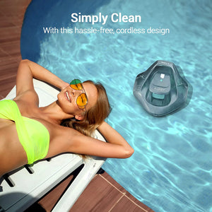 (2023 Upgrade) AIPER Cordless Robotic Pool Cleaner, Vacuum Lasts 90 Gray