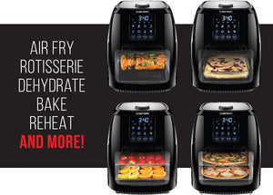 Chefman 6.3-Qt 4-In-1 Digital Air Fryer+, Rotisserie, 6.3 QT, Black - 6 Quart