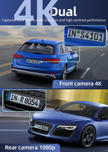 Load image into Gallery viewer, REDTIGER Dash Cam Front Rear Camera 4K/2.5K Full HD Car Dashboard Black