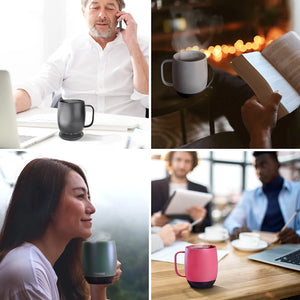 Nextmug - Temperature-Controlled, Self-Heating Coffee Mug (Black - 14 Black
