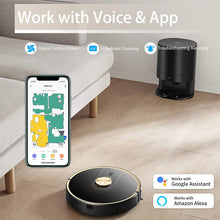 Load image into Gallery viewer, Uoni V980Plus Robot Vacuum Cleaner with Self-Emptying Black With Emptying Bin