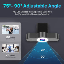 Load image into Gallery viewer, 1080P Webcam with Microphone - 60FPS Streaming Camera w/2 Grey