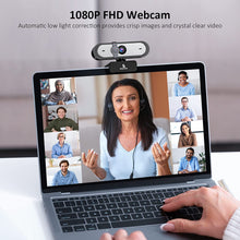 Load image into Gallery viewer, NexiGo N660P 1080P 60FPS Webcam with Software Control, Dual Microphone Black