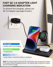 Load image into Gallery viewer, Wireless Charging Station, 3 in 1 Charger Awireless charger -black