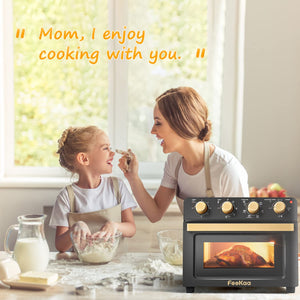 Feekaa Air Fryer Toaster Oven XL 21 QT Large Black