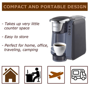 Mixpresso - Single Serve K-Cup Coffee Maker | Machine Dark Grey