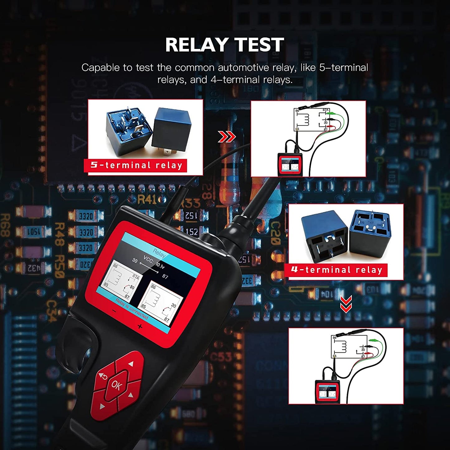 TopDiag P200 Automotive Circuit Tester, Power Probe Kit, 9~30V Red