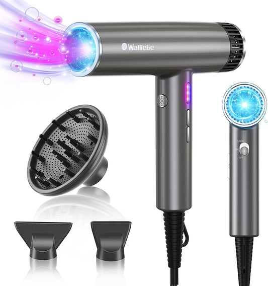 Blow Dryer, Professional Hair Dryer with Negative-Ion,105000RPM High-Speed...