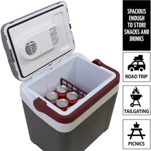 Load image into Gallery viewer, Koolatron Thermoelectric Iceless 12 Volt Cooler 26 qt (24 L), 26 Quart, Gray