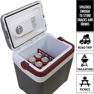 Koolatron Thermoelectric Iceless 12 Volt Cooler 26 qt (24 L), 26 Quart, Gray