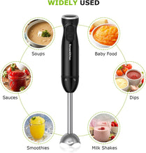 Load image into Gallery viewer, Bonsenkitchen Handheld Blender, Electric Hand Blender 12-Speed &amp; 1-basic