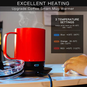 VSITOO Temperature Control Smart Mug with Lid, Coffee Warmer Mug...