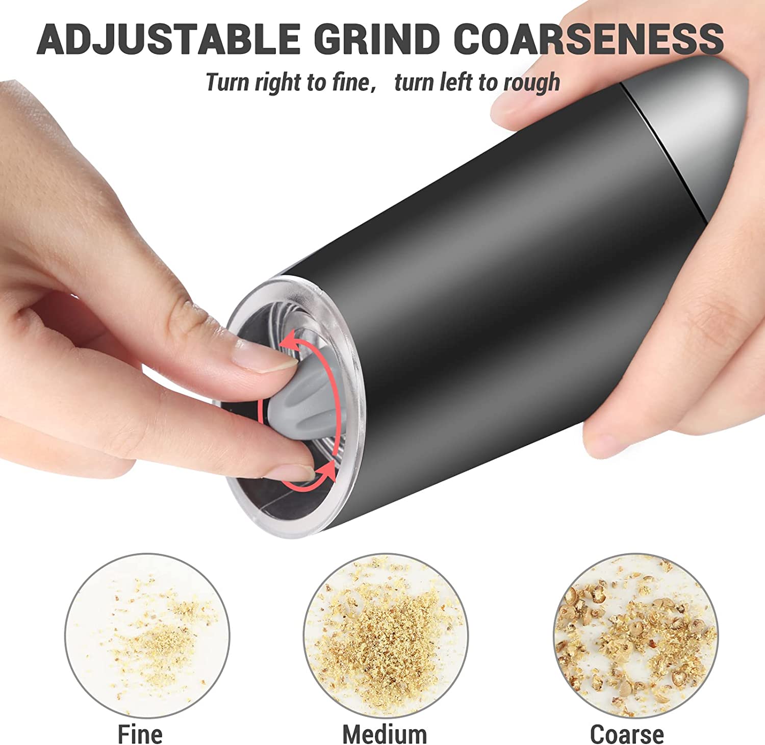  Gravity Electric Salt and Pepper Grinder Set