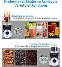 Load image into Gallery viewer, Amateys Personal Blender for Shakes and Black Sliver