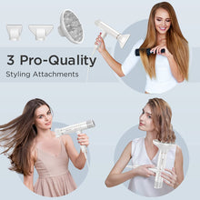 Load image into Gallery viewer, Professional Hair Dryer, 1400W Brushless 2concentrator with Diffuser, White