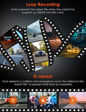 Load image into Gallery viewer, Vantrue S1 4K Dash Cam Built in GPS Speed, Front and Rear Dual 1080P Black