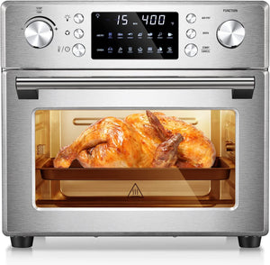 R.W.FLAME 26.4QT Air Fryer Oven, 2 in 1 Toaster Oven Combo,