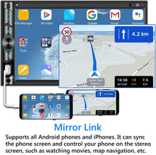 Load image into Gallery viewer, Double Din Car Stereo Compatible with Voice Control Apple Carplay - 7 Inch...