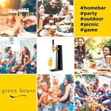 Load image into Gallery viewer, GREEN HOUSE Portable Beer &amp; Ultra Fine Foam Dispenser - Mini Kegerator Black