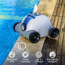 Load image into Gallery viewer, Cordless Robotic Pool Cleaner, Automatic 17.7*11.8*11.8, Blue and white