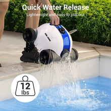 Load image into Gallery viewer, Cordless Robotic Pool Cleaner, Automatic 17.7*11.8*11.8, Blue and white