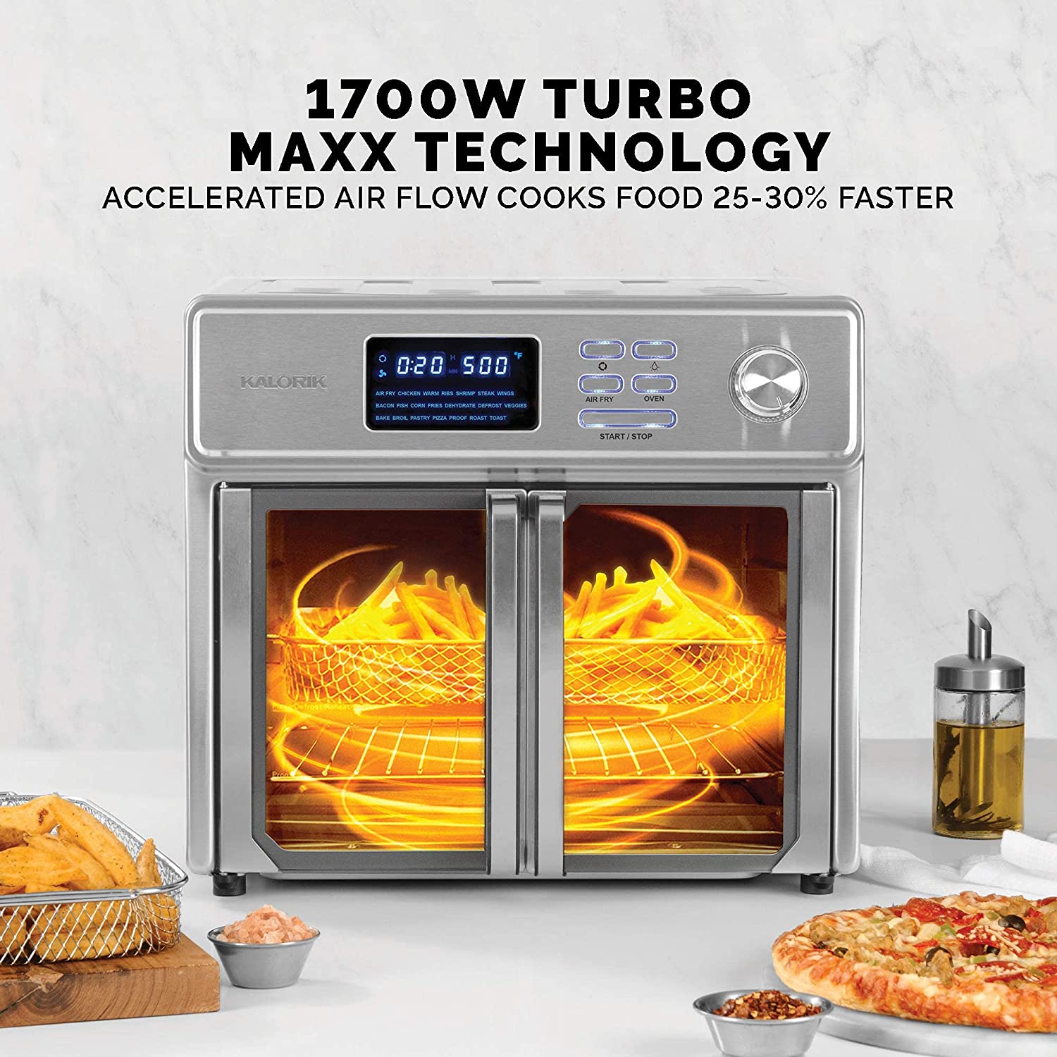Kalorik MAXX AFO 46045 SS Digital Air Fryer Oven 26 Quart