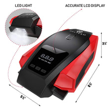 Load image into Gallery viewer, Helteko Portable Air Compressor Pump 150PSI 12V - Digital Tire Inflator - Red