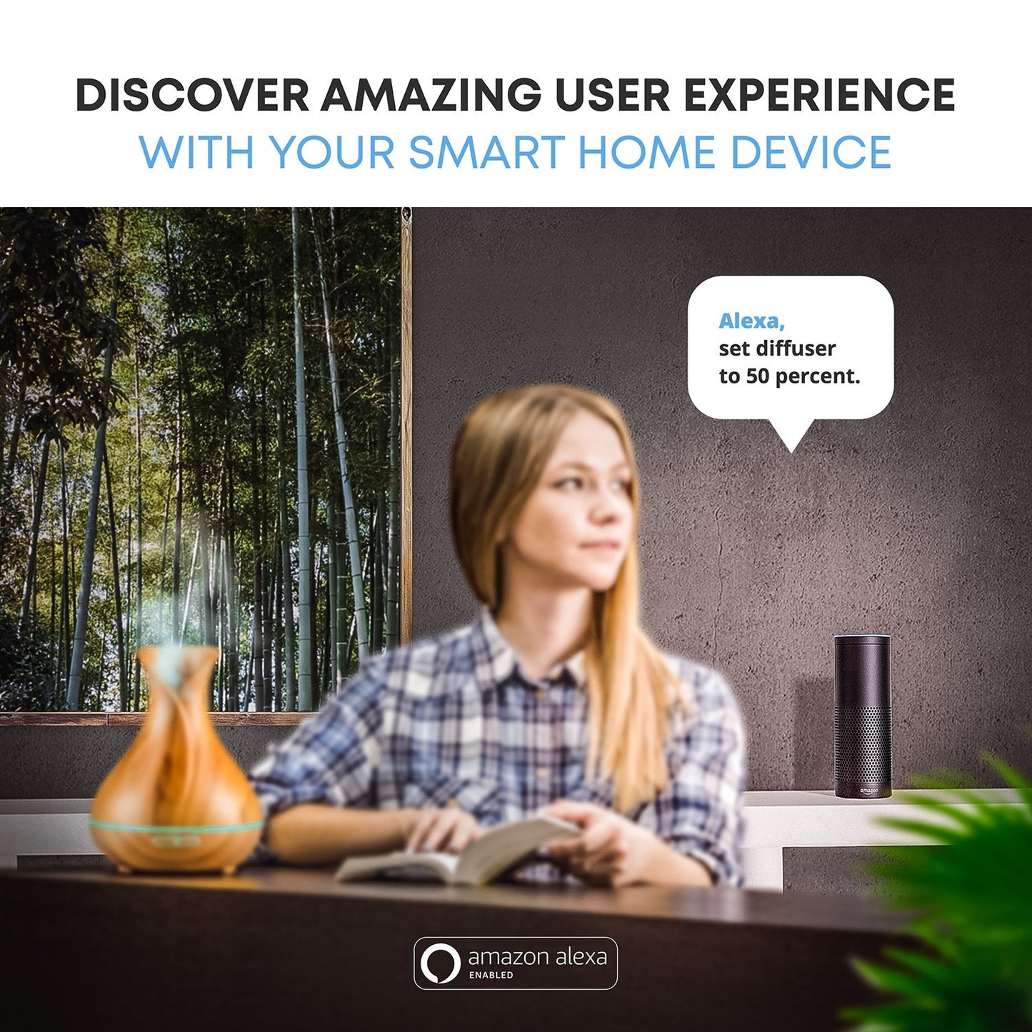 Smart Wifi Wireless Essential Oil Aromatherapy Diffuser - Works With Alexa &...