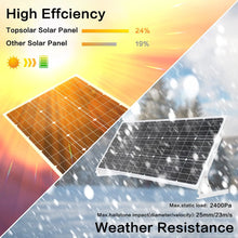 Load image into Gallery viewer, Topsolar 100W 12V Solar Panel Kit Battery Charger 100 Watt 12 Volt Off