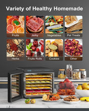 Load image into Gallery viewer, CROWNFUL Food Dehydrator Machine, 7 Stainless Steel Trays, Dryer for Black
