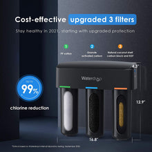 Load image into Gallery viewer, Waterdrop TSA 3-Stage Under Sink Water Filter, Direct Connect to Home Dark