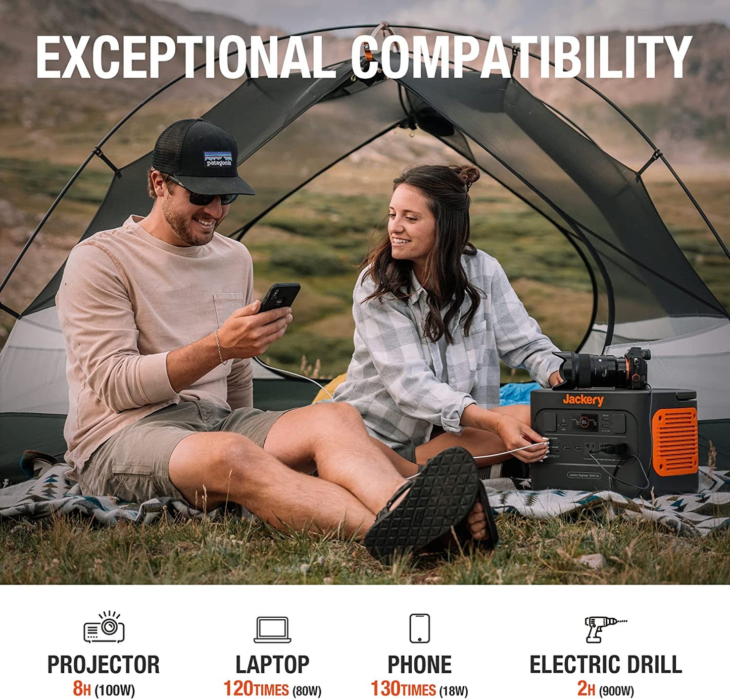 Jackery Solar Generator 1000 PRO, 1002Wh Power Station with 2* 80W Solar...