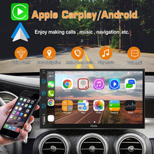 Load image into Gallery viewer, Car Stereo Compatible with Apple Carplay &amp; Android Auto, Hieha 7 Inch Black