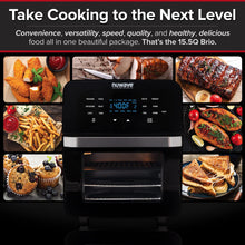 Load image into Gallery viewer, NUWAVE Brio Air Fryer Smart Oven, 15.5-Qt X-Large Family 15.5QT Brio, Black