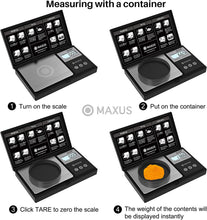 Load image into Gallery viewer, Precision Pocket Scale 200g x 0.01g, MAXUS Elite Digital Gram Black