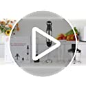 Load image into Gallery viewer, KOIOS Upgraded Immersion Hand Blender, 800W Motor, 12-Speed, 5 in Super Black