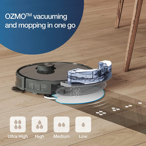 ECOVACS Deebot N8 Pro+ Robot Vacuum and Mop Cleaner, with Self Empty Black