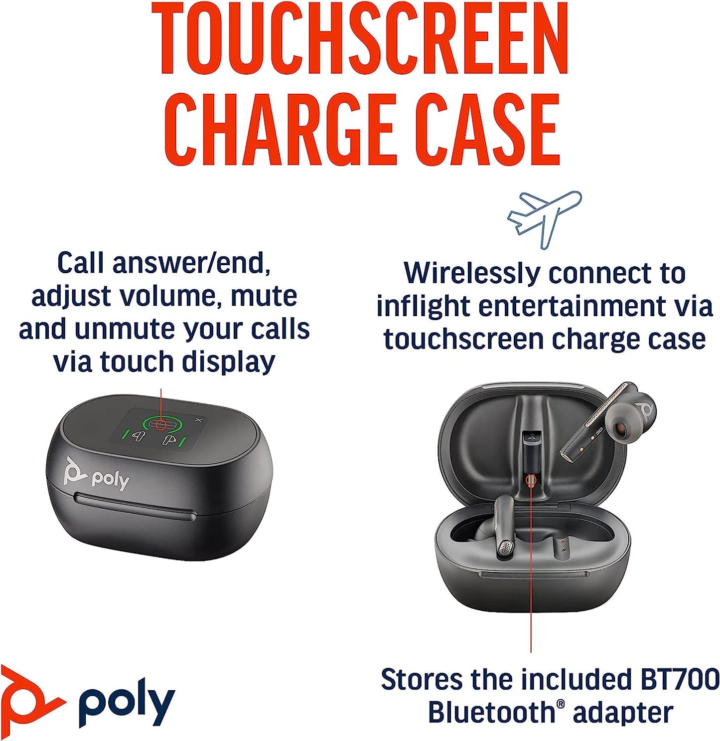 Poly Voyager Free 60+ UC True Wireless Earbuds (Plantronics) – Black