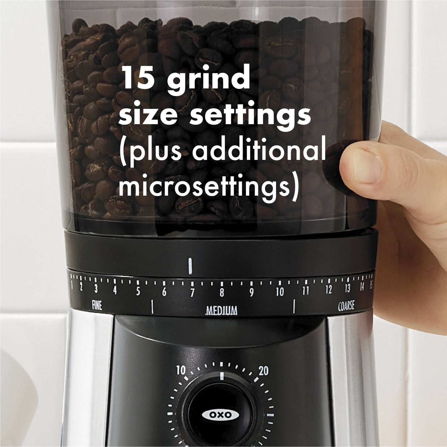 OXO BREW Conical Burr Coffee Grinder One Size, Silver