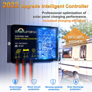 SOLPERK 50W/12V Solar Panel Kit, Battery Trickle Charger Maintainer 50W