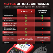 Load image into Gallery viewer, Autel OBD2 Scanner Autolink AL319 Code Reader Read and Erase Codes Check...