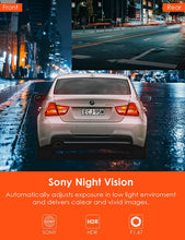 Load image into Gallery viewer, Vantrue S1 4K Dash Cam Built in GPS Speed, Front and Rear Dual 1080P Black