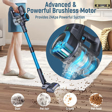 Load image into Gallery viewer, Fabuletta 24 Kpa Cordless Vacuum Cleaner - 6 in 1 Lightweight Stick Blue