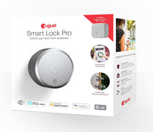 Load image into Gallery viewer, August Smart Lock Pro + Connect Hub - Wi-Fi for 100, Silver
