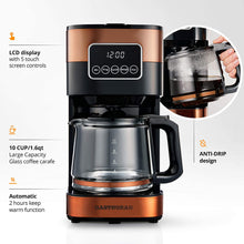 Load image into Gallery viewer, Gastrorag 10-Cup Drip Coffee Maker - Programmable Machine with Copper