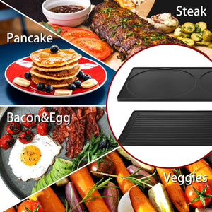 Techwood 1500W Raclette Electric Indoor Grill, 8-Serving 20*7.1*11, Blue