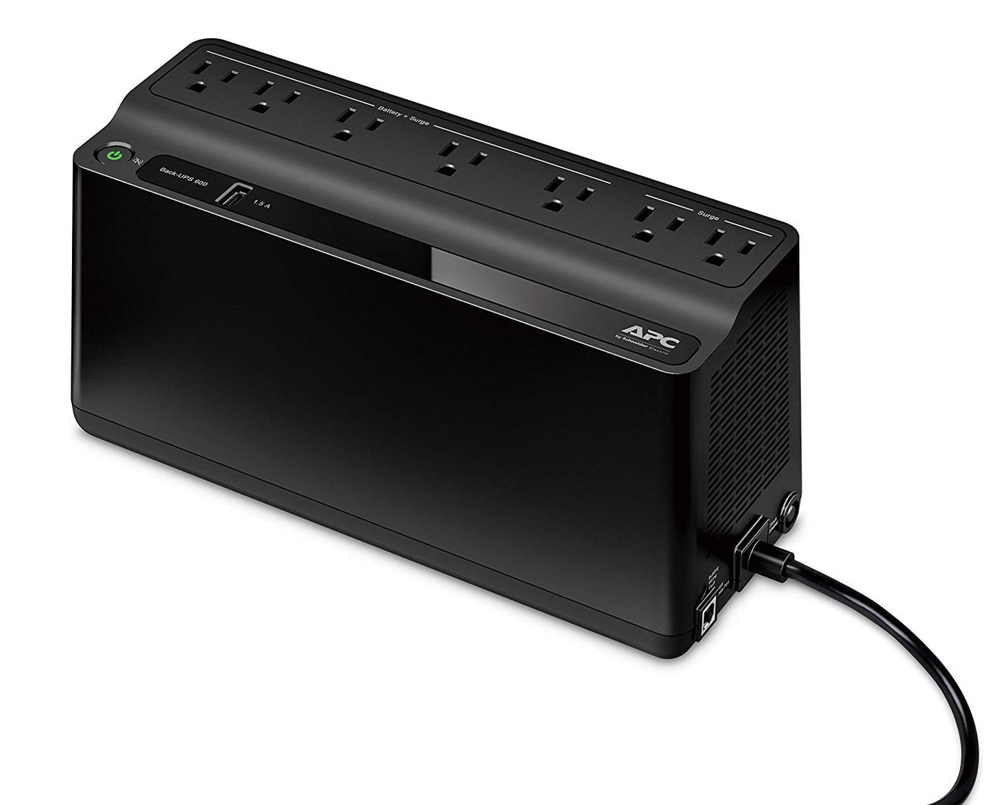 APC UPS Battery Backup & Surge Protector with USB Charge, 600VA, Back-UPS...
