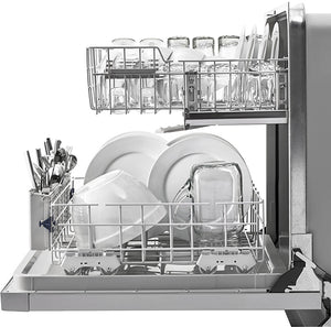 Whirlpool - 24" Tall Tub Built-In Dishwasher - Monochromatic Stainless Steel