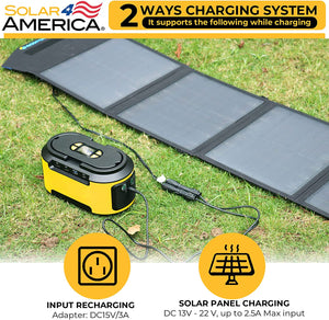 Solar4America AC 80W/88.8WH 100W/222WH 200W/222WH Output Portable Power 200W