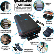 Load image into Gallery viewer, Survival Frog QuadraPro Solar Charger Power Bank - 5.5W 4-Panel Portable...